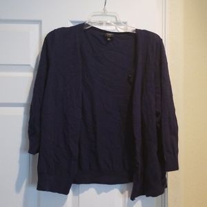 3/4 Sleeve Navy Sweater